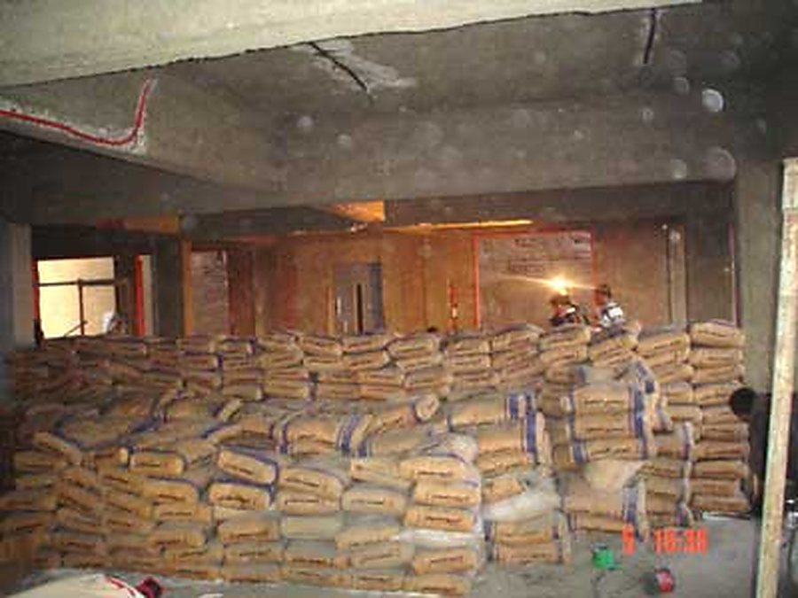 Strengthening work in progress on site.
